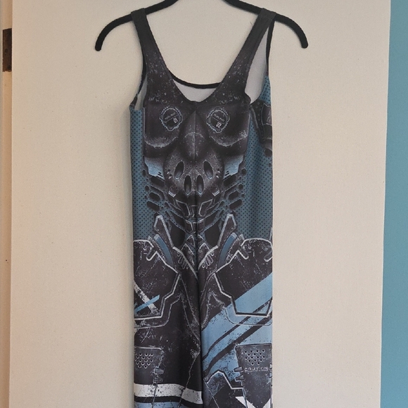 Blackmilk - Mecha Catsuit - Black and Blue Sci-Fi Jumpsuit - Size M - Picture 5 of 8
